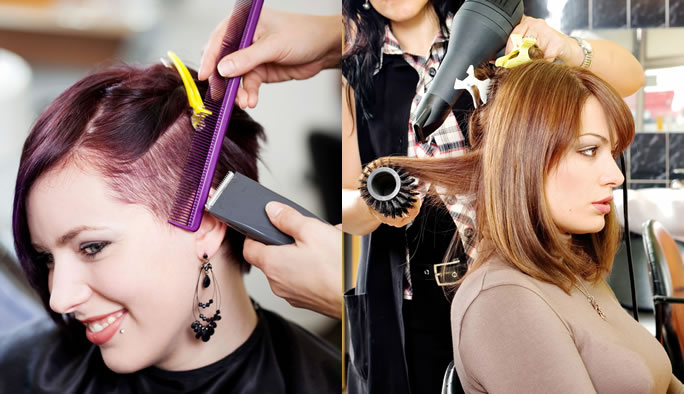 ladies hair styling